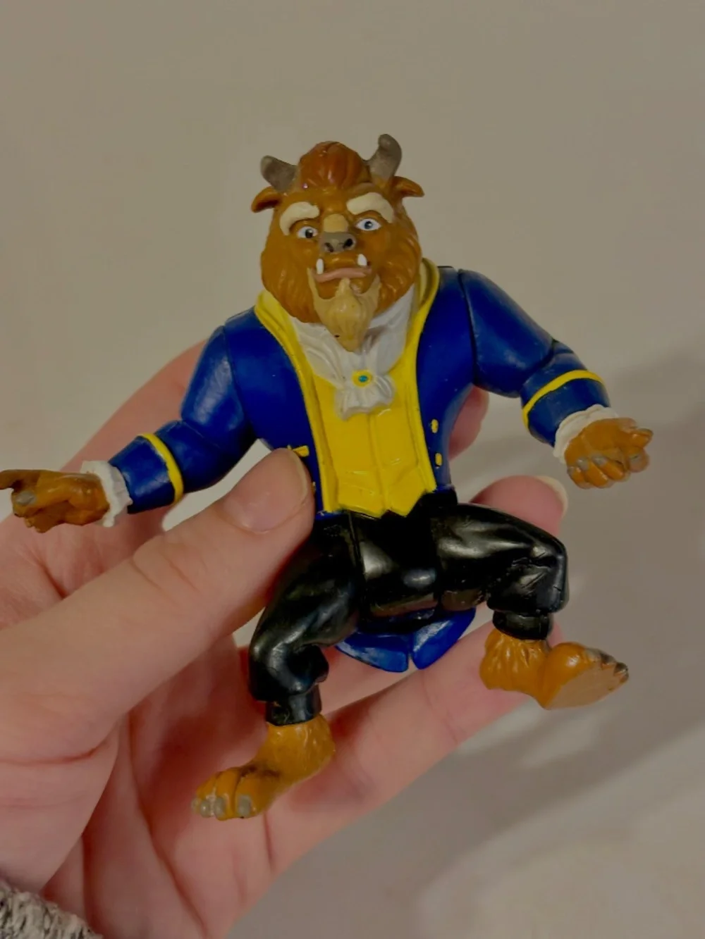 Disney Beauty and the Beast Set of 3 Figures Cale Toppers Belle Beast Cogsworth